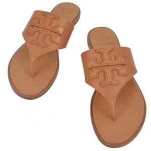 Tory Burch Weston Full Logo Sandal - Calf Leather 6.5